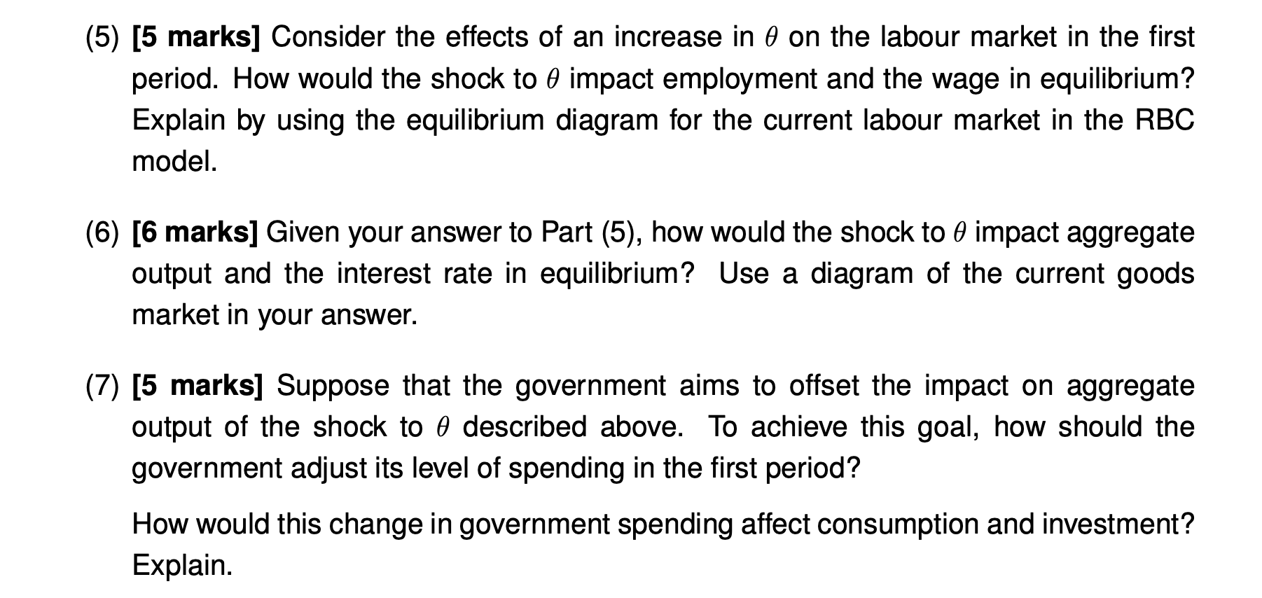 Problem C 1 The Household In The Rbc Model 36 Chegg