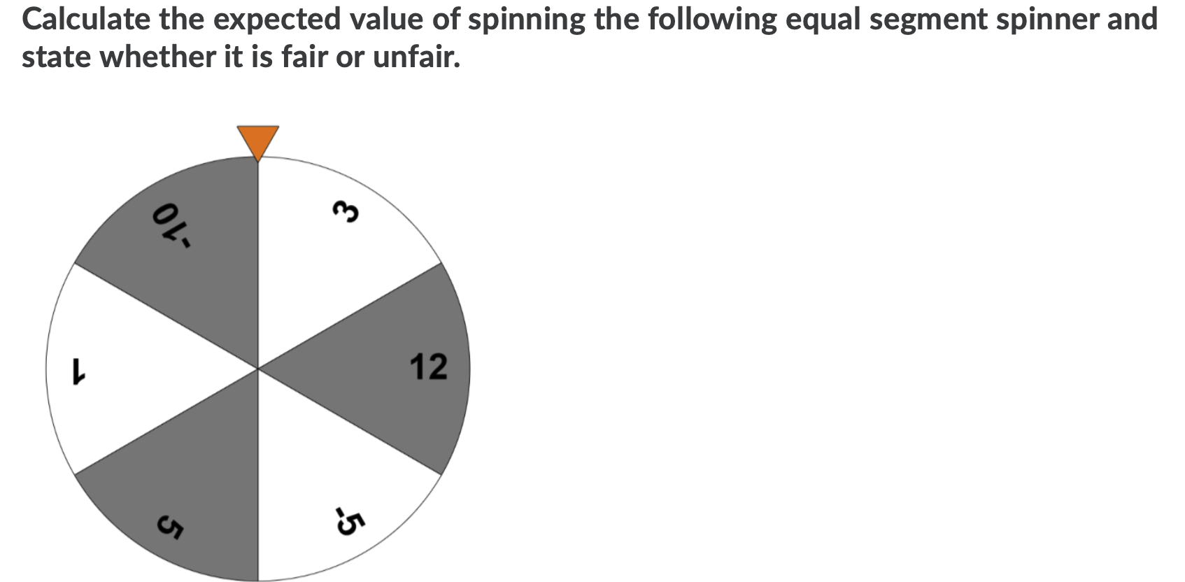 Solved Calculate the expected value of spinning the | Chegg.com