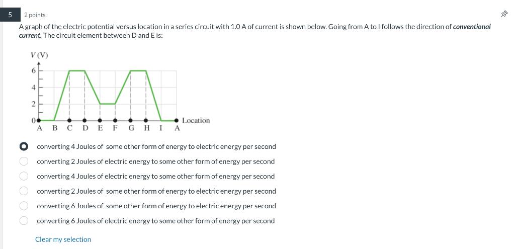 Solved A graph of the electric potential versus location in | Chegg.com
