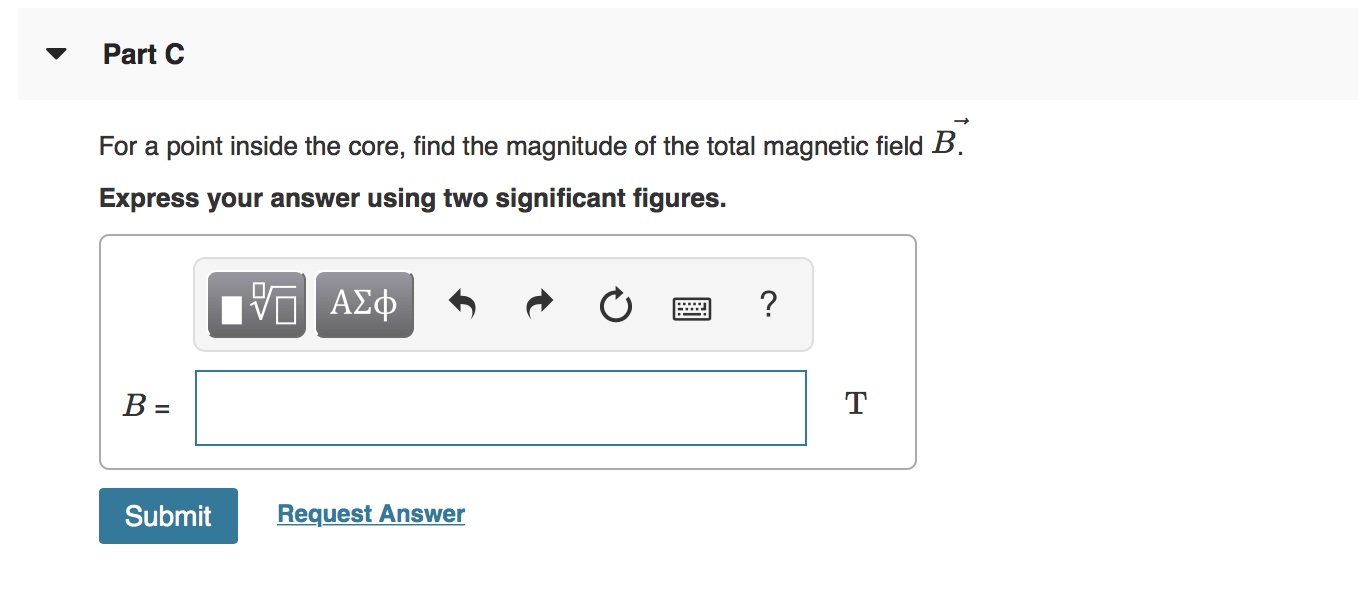 Solved For a point inside the core, find the magnitude of | Chegg.com