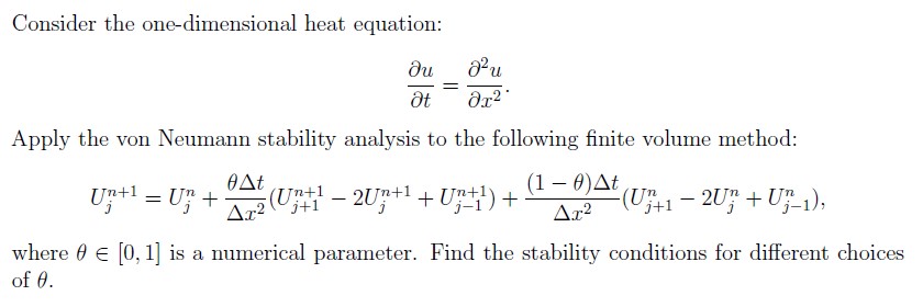 Solved Consider the one-dimensional heat | Chegg.com