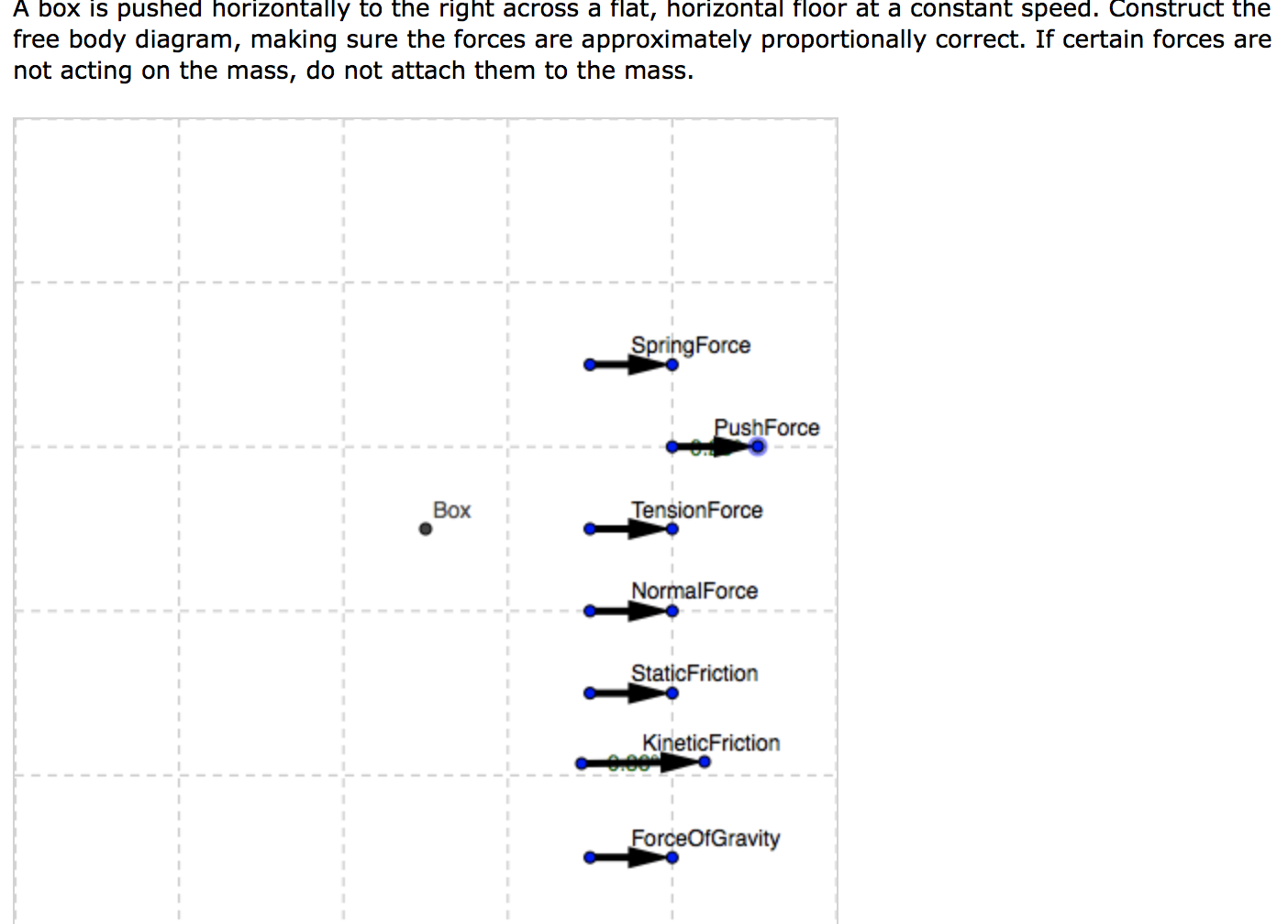Solved A box is pushed horizontally to the right across a