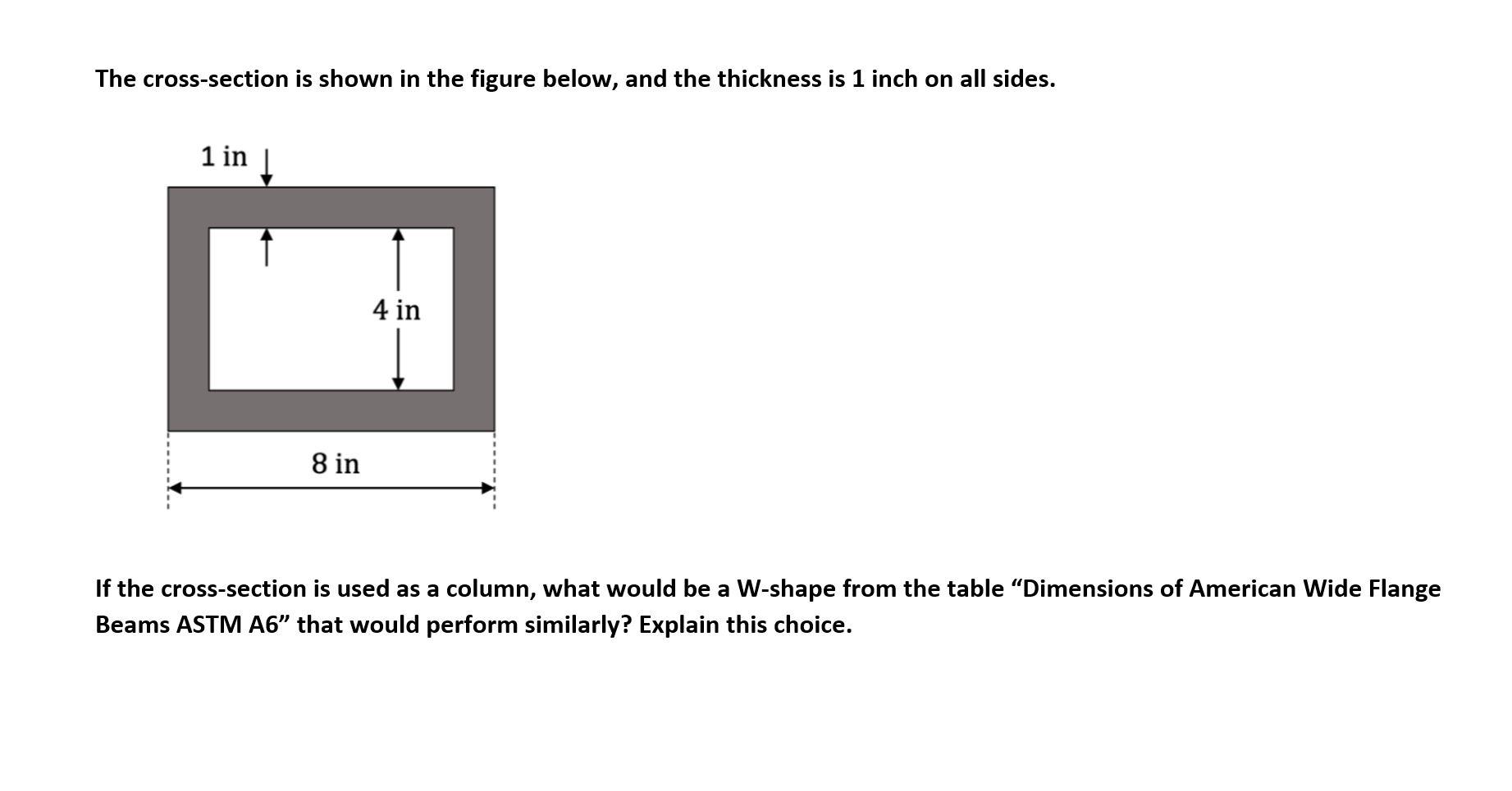 Solved The cross-section is shown in the figure below, and | Chegg.com