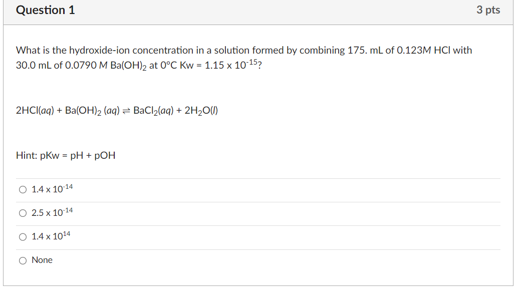 Solved What is the hydroxide-ion concentration in a solution | Chegg.com
