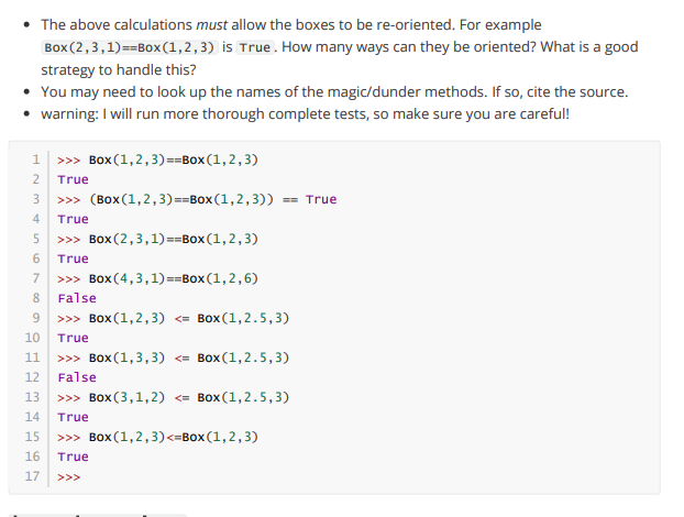 Solved Implement a class Box that represents a 3-dimensional | Chegg.com