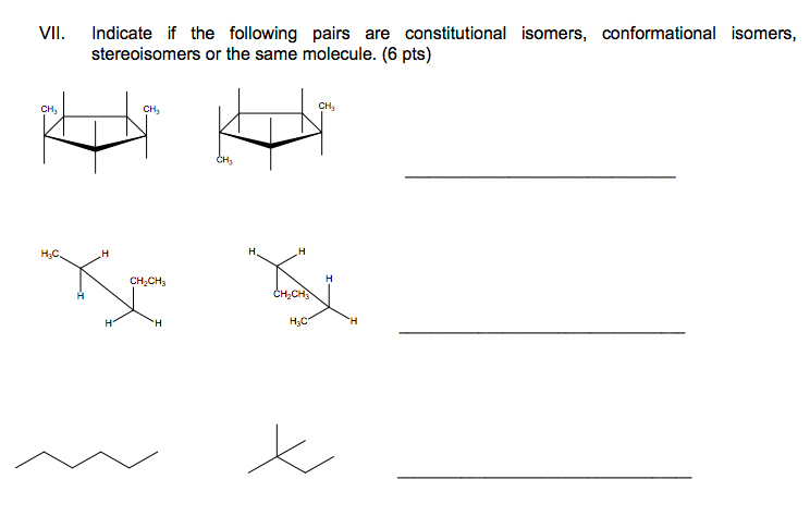 Solved X. Complete the chair equilibrium for the following | Chegg.com