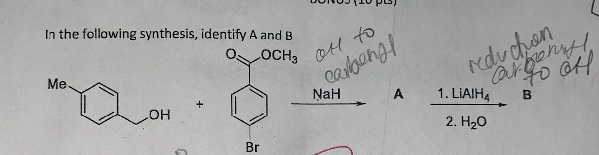 Solved In The Following Synthesis, Identify A And B + A | Chegg.com