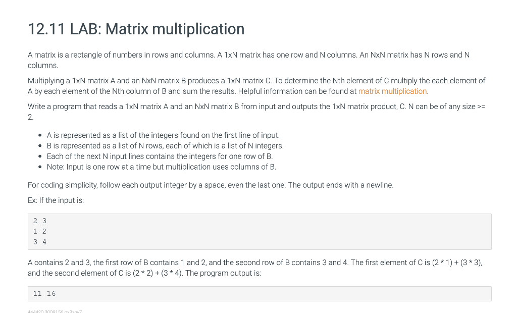 Solved 213324A matrix is a rectangle of numbers in rows and