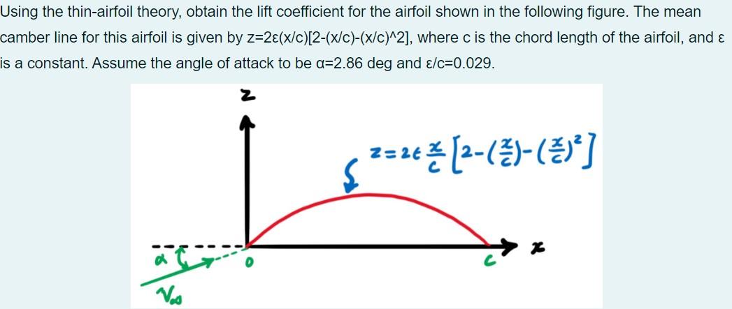 Solved Using The Thin-airfoil Theory, Obtain The Lift | Chegg.com