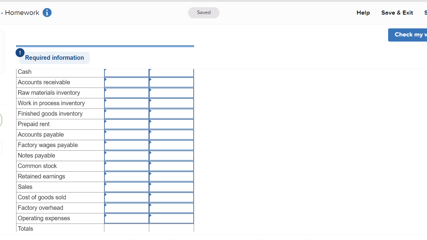 Solved - Homework Saved Help Save & Exit Submit 1 Check my | Chegg.com