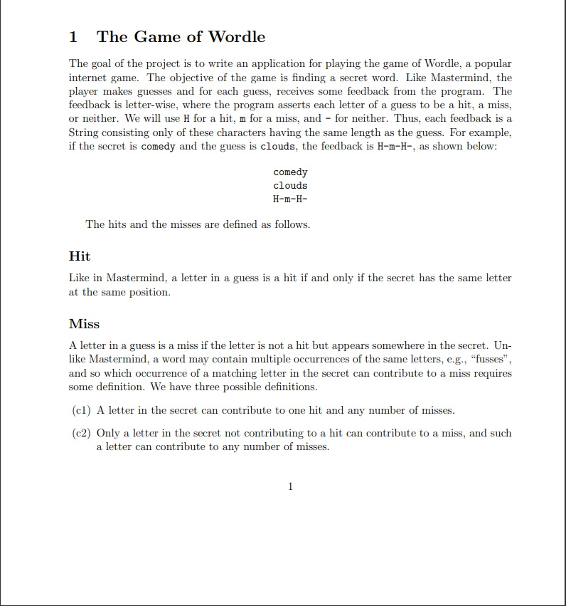 Solved ***JAVA ONLY*** 1 The Game of Wordle The goal of the | Chegg.com