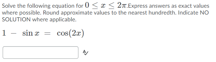 Solved Solve the following equation for 0