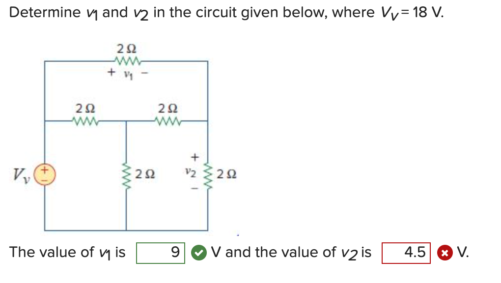 Solved Determine V1 And V2 In The Circuit Given Below, Where | Chegg.com