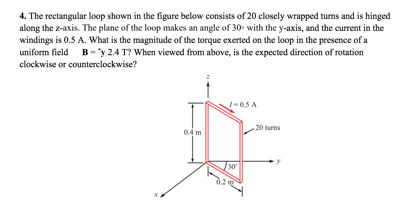 Solved 4. The Rectangular Loop Shown In The Figure Below | Chegg.com