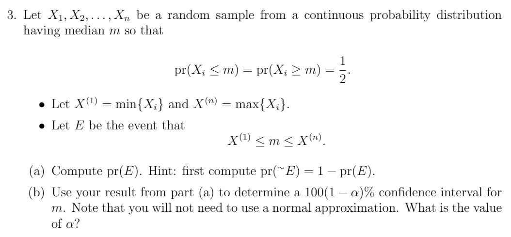 Solved 3. Let X1, X2, ..., Xn be a random sample from a | Chegg.com