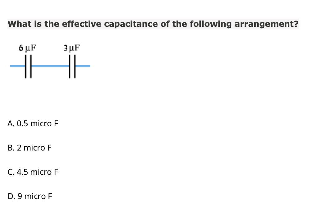 Solved What is the effective capacitance of the following | Chegg.com