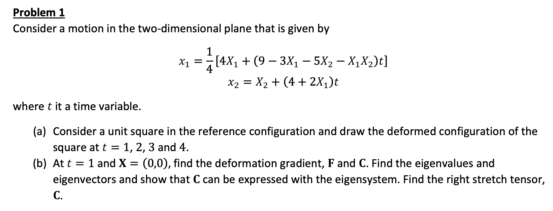 Problem 1 Consider a motion in the two-dimensional | Chegg.com