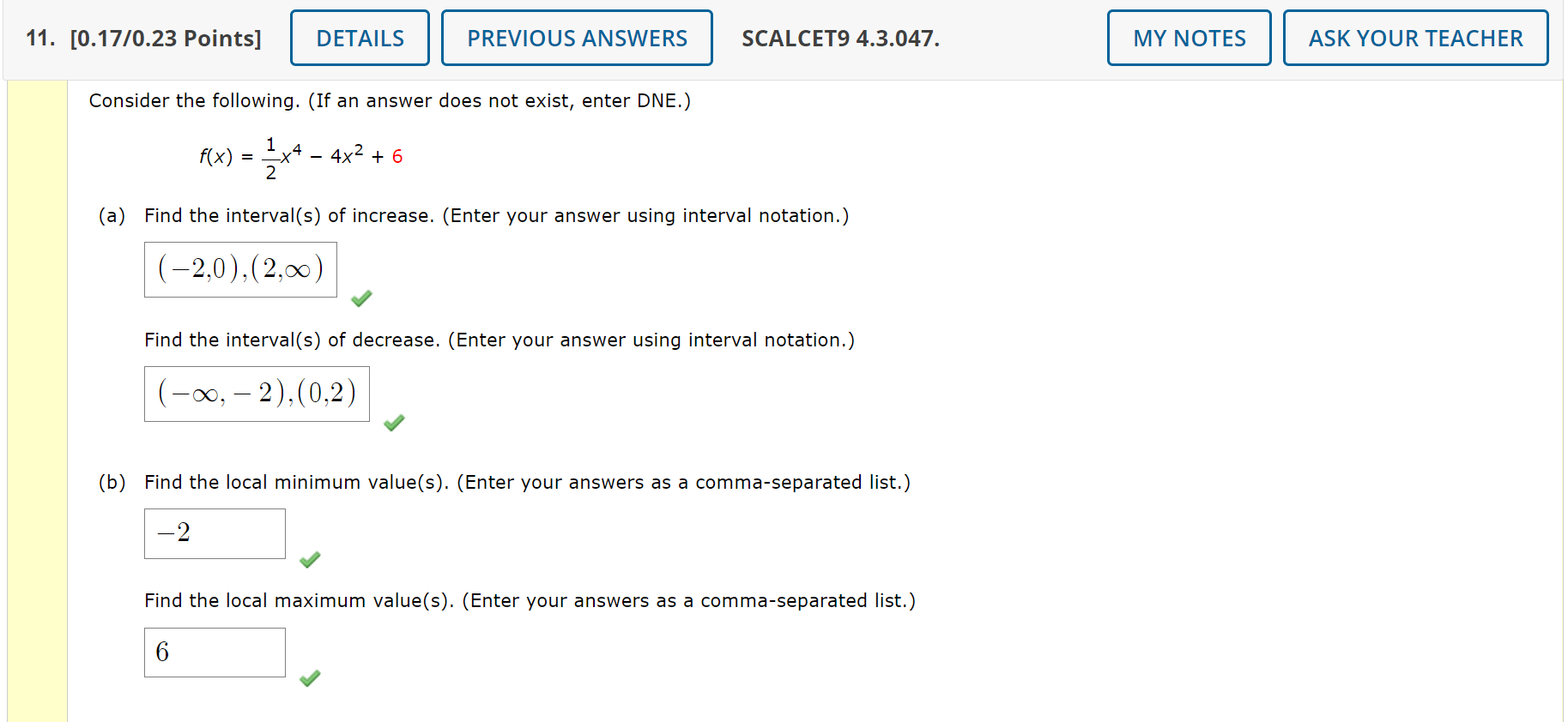 Solved 11. [0.17/0.23 Points] DETAILS PREVIOUS ANSWERS | Chegg.com