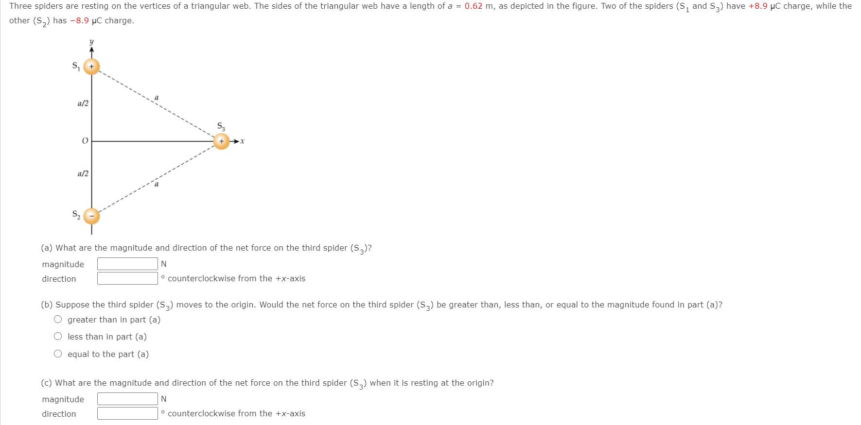 Solved Three spiders are resting on the vertices of a | Chegg.com