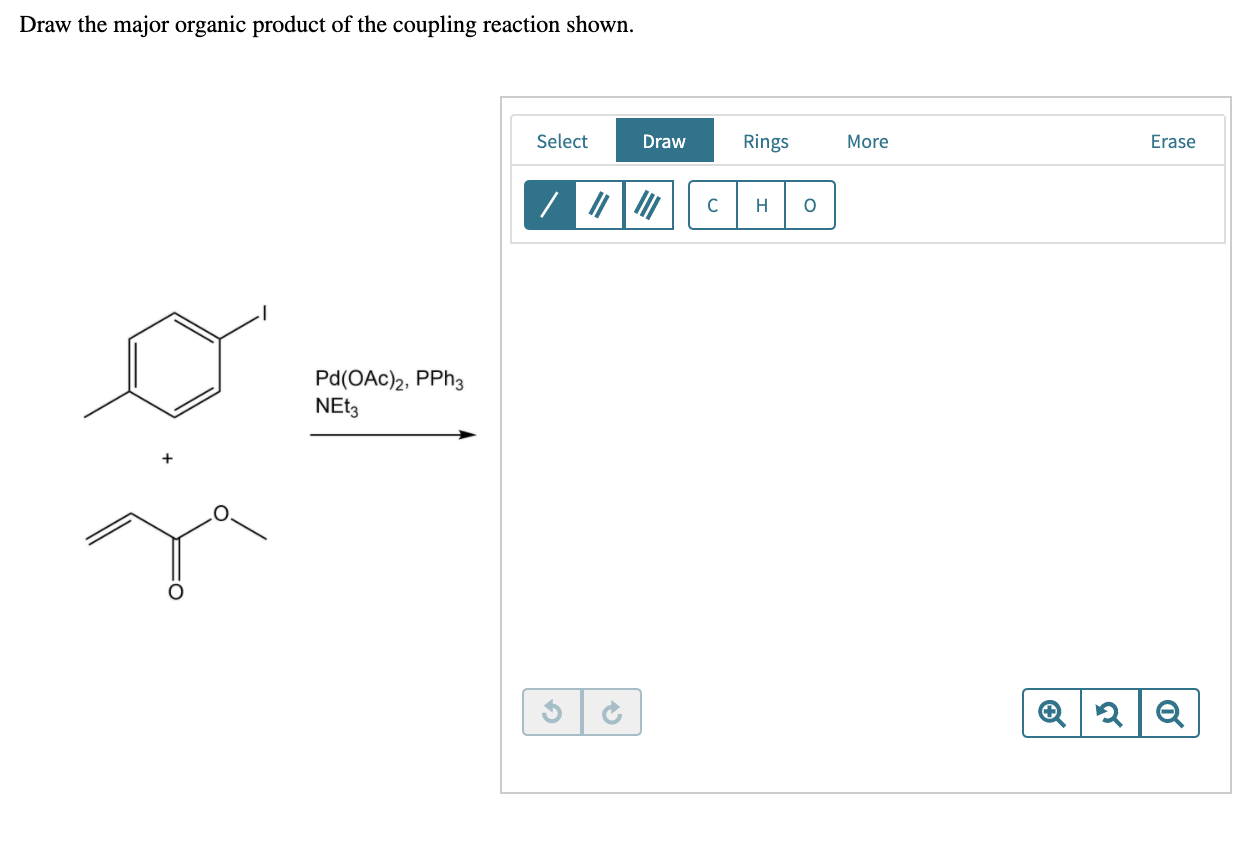 Solved Draw the major organic product of the coupling | Chegg.com