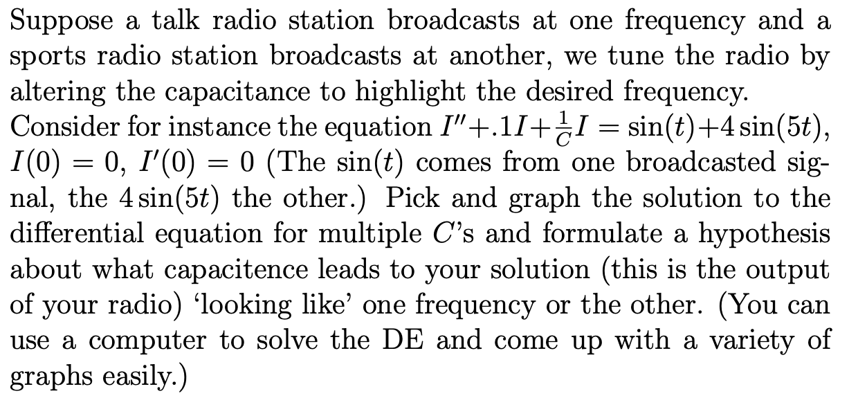 Solved Suppose A Talk Radio Station Broadcasts At One | Chegg.com