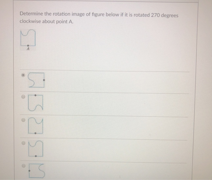 Solved Determine the rotation image of figure below if it is | Chegg.com
