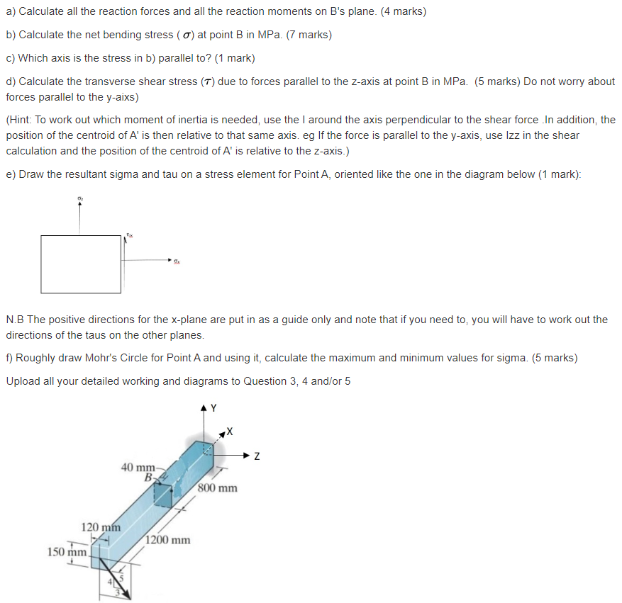 A Calculate All The Reaction Forces And All The Chegg A Calculate All The Reaction Forces And All The Chegg