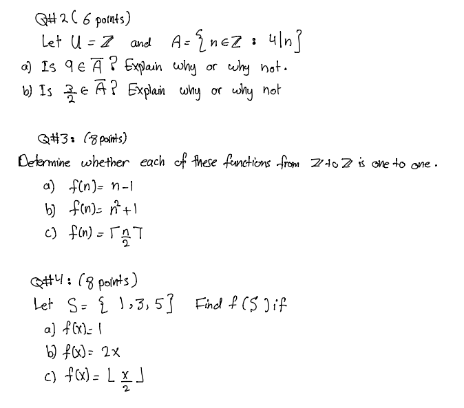 Solved Qh2 6 Potnts Let U 2 And A Nez 4ln A Is Chegg Com