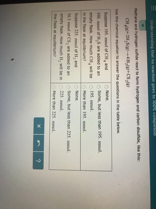 Solved Understanding That No Reaction Goes To 100 Chegg Solved Understanding That No Reaction Goes To 100 Chegg