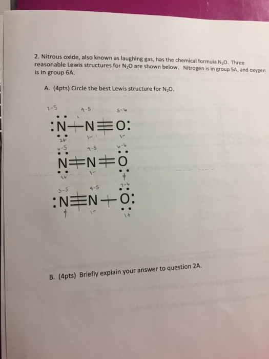 Solved 2. Nitrous Oxide, Also Known As Laughing Gas, Has
