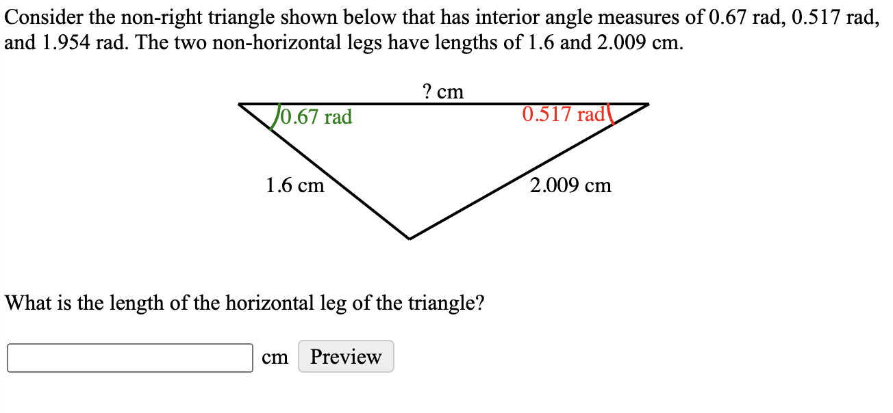 Solved Consider the non-right triangle shown below that has | Chegg.com