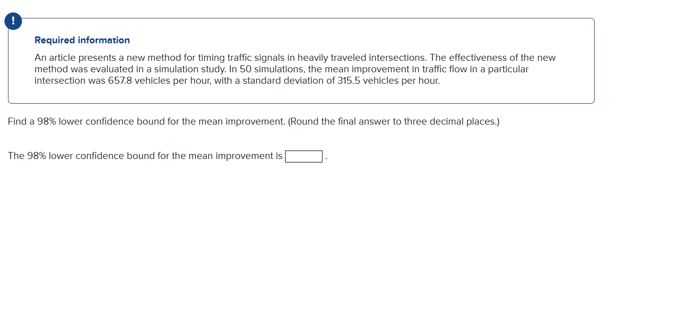 Solved Required information An article presents a new method | Chegg.com