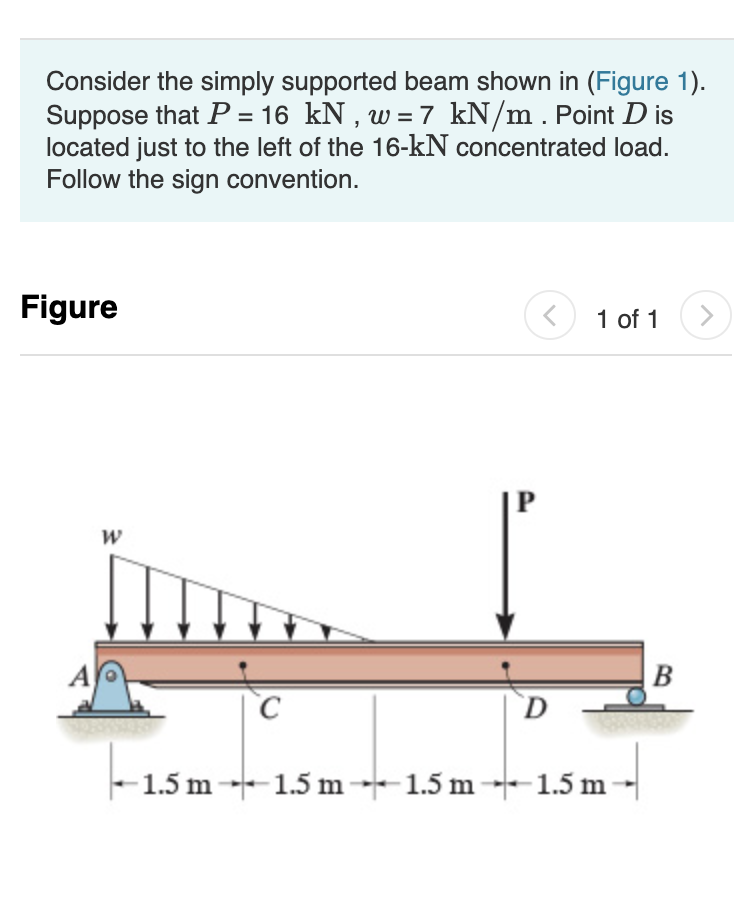 Solved Find Vc, Mc, Vd, Md and show your work with FBD. | Chegg.com