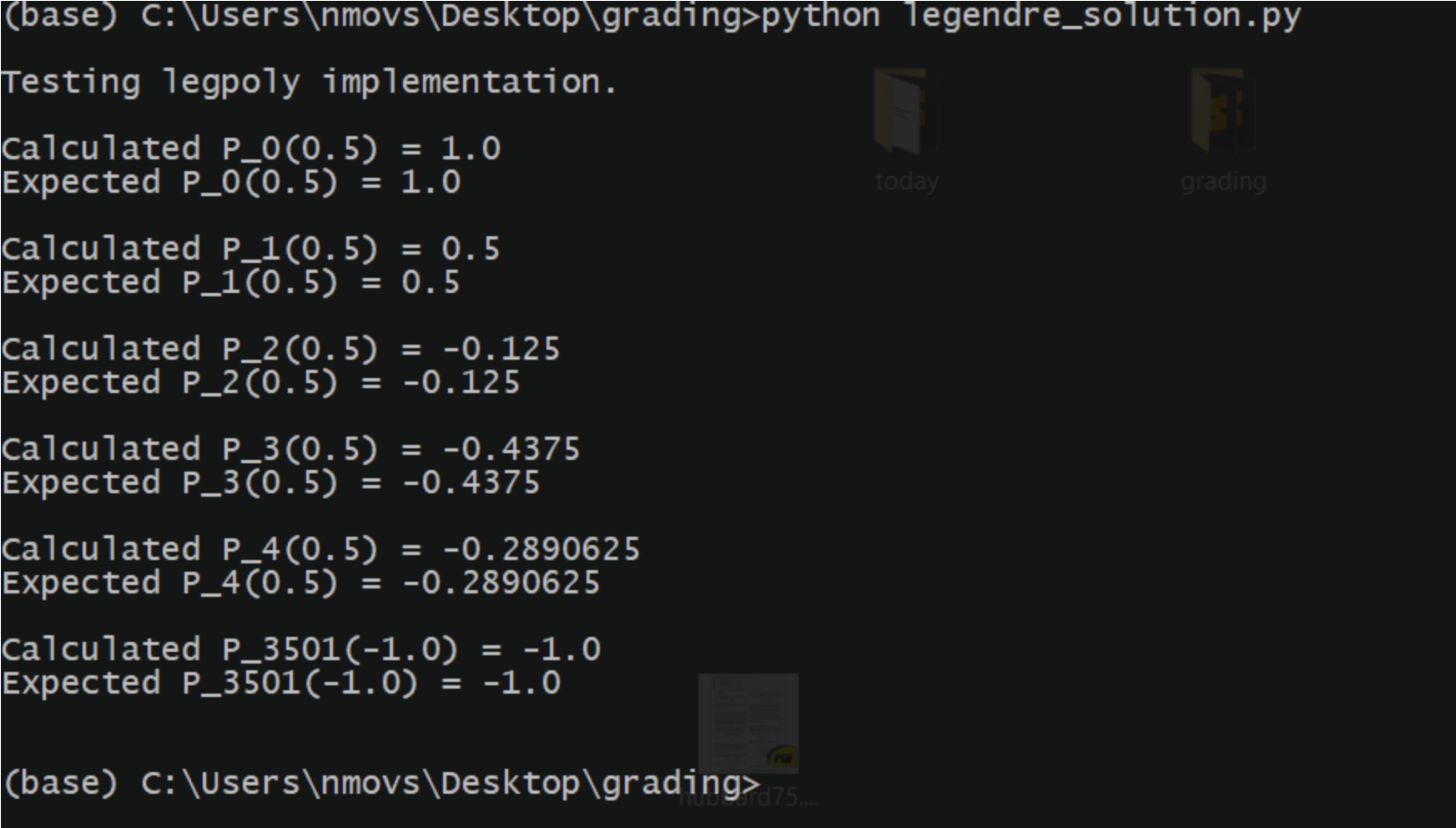 Solved print () print (f"CalculatedP−4({x})={legpoly(4,x)}") | Chegg.com
