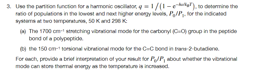 Solved Use the partition function for a harmonic oscillator, | Chegg.com