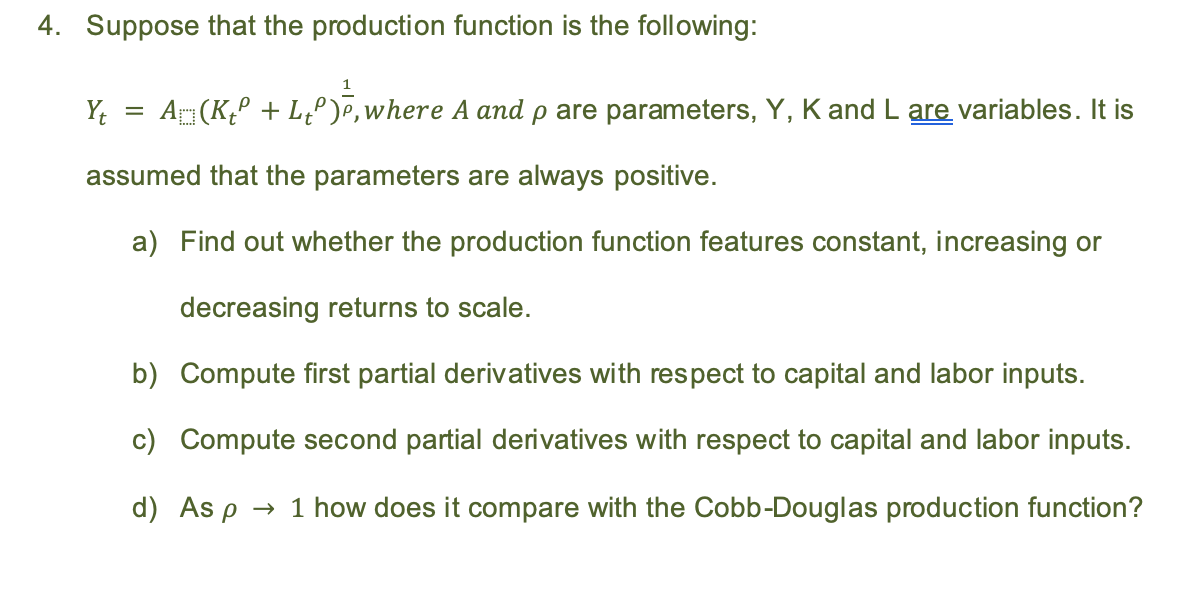 Solved Suppose that the production function is the | Chegg.com