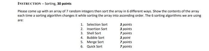 Solved No code is needed just sort them please using | Chegg.com