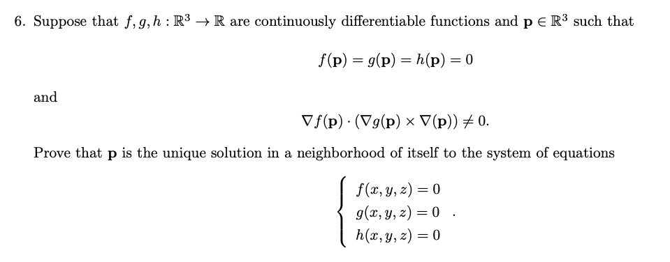 6 Suppose That F G H R3 R Are Continuously Chegg Com