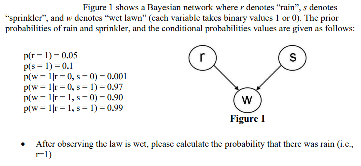 Solved Figure 1 shows a Bayesian network where r denotes | Chegg.com