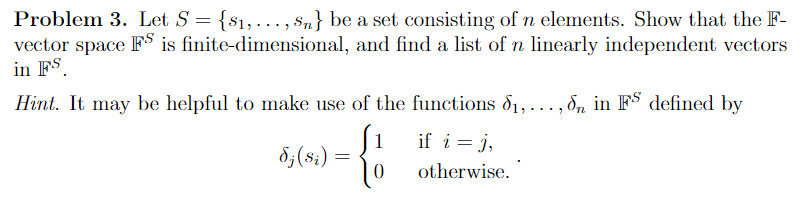 Solved how to check that the given function span FS and are | Chegg.com