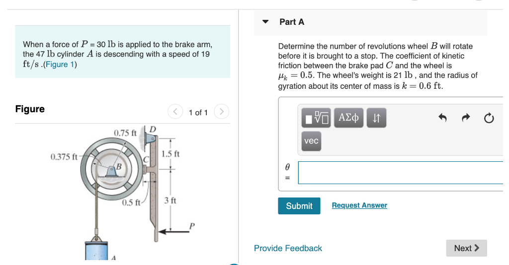 Solved Determine the number of revolutions wheel B will | Chegg.com