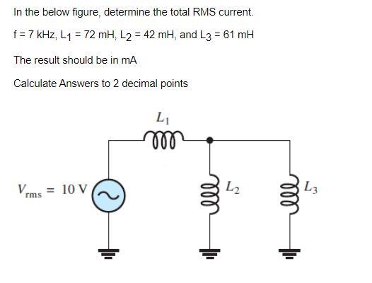 Solved In The Below Figure, Determine The Total RMS Current. | Chegg.com