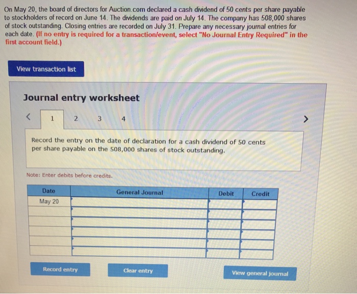 Solved On May 20, the board of directors for