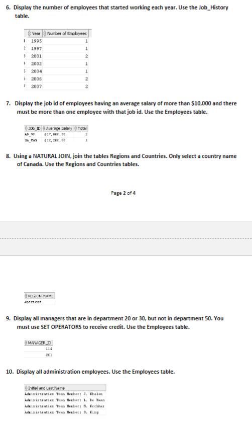 Solved Need with this part of the SQL assignment, any help | Chegg.com