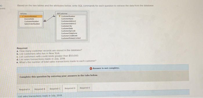 Solved Based On The Two Tables And The Attributes Below, | Chegg.com