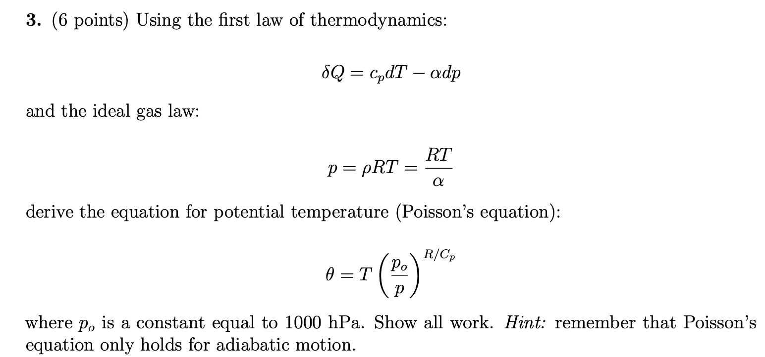 first law of thermodynamics equation