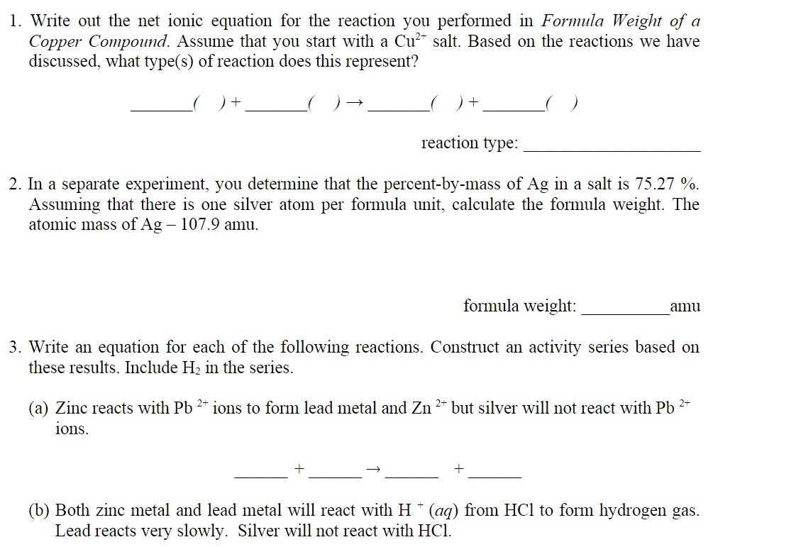 molecular equation calculator