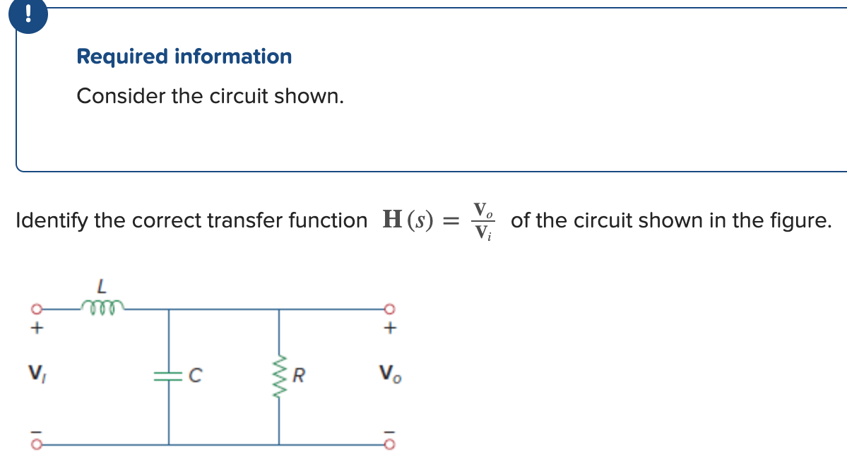 Solved Required information Consider the circuit shown. | Chegg.com