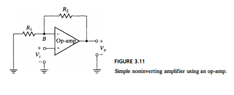 Solved A noninverting amplifier like Figure 3.11 is to be | Chegg.com