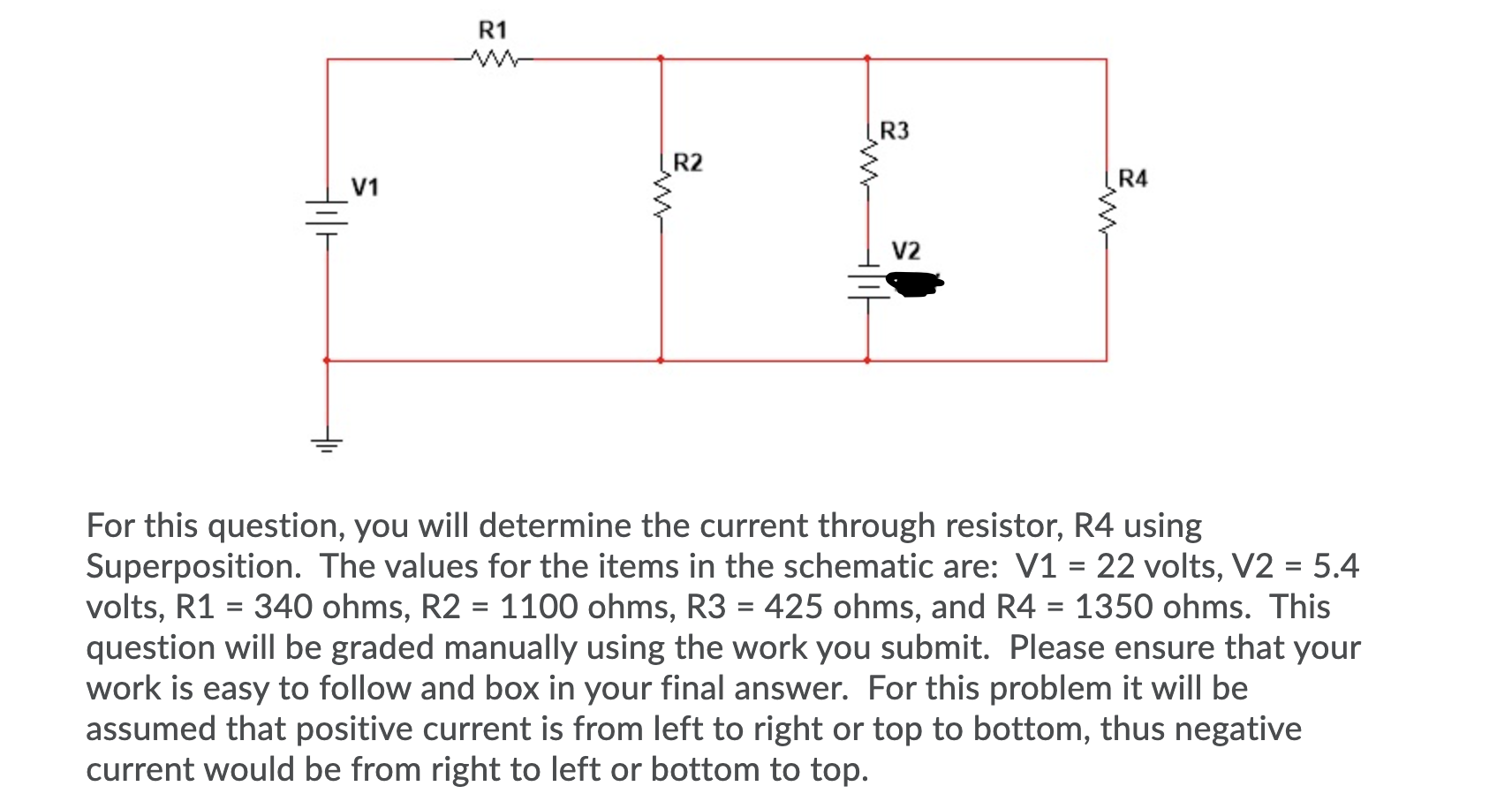 Solved R1 R3 R2 V1 R4 Hill W V2 For this question, you will | Chegg.com